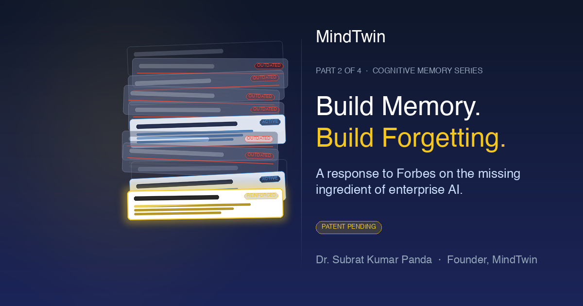 A stack of enterprise documents — most marked OUTDATED, a few ACTIVE, one glowing REINFORCED at the front